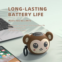 Naughty Money Advanced Mini BT Haut-parleurs pour Enfants Portable Anti-Poussière Étanche RGB LED Sans Fil FM Radio Stéréo Basse Batterie