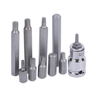 Jeu de 40 douilles métriques 1/2in 3/8in Adaptateur à queue d'entraînement Hex Torx XZN Spline Star Impact Ratchet Driver Socket Wrench Tool Sets