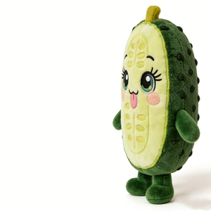 Peluche réversible personnalisée sur le thème du jardin potager, peluche en forme de cornichon double face, cadeau original pour enfants - Product Image 2