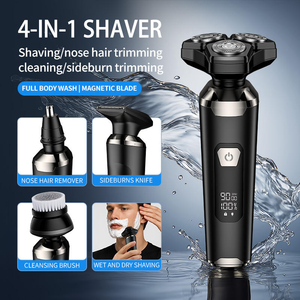 4-in-1 Electric <b>Razor</b> for Men Magnetic Floating <b>Heads</b> LED Display Waterproof Portable Face Beard Trimmer Fast-charging - Product Image 4