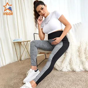 Leggings Maternity Color Matching Office Maternity Pants Fitness Gym Leggings Maternity Yoga Pants Gym Wear