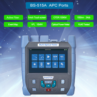 100KM Mini OTDR 1310/1550nm 28/26dB Glasfaser-Reflektometer Touchscreen VFL OLS OPM Ereigniskarte Ethernet-Kabeltester OTDR