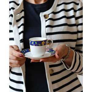 Service à café turc Richard Ginori Lago 12 tasses avec décoration Pallanza, design européen de luxe pour hôtels - Product Image 2