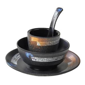 Ensemble de vaisselle pour restaurant de fondue chinoise, quatre pièces, comprenant un bol, une assiette, une cuillère et une tasse en mélamine, spécifiques aux restaurants, créatifs et - Product Image 2