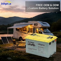 Batterie Lithium à Décharge Profonde 38.4V 100AH Grade A pour Extérieur, Pêche à la Traîne, LiFePO4, RV, RS485, BMS Intelligent, Prise Anderson, CE RoHS IP67, OEM ODM