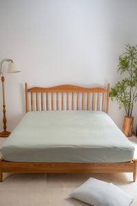 Drap-housse rayé vert 100% coton, style rayé, pré-lavé, doux et respirant, pour la maison et l'hôtel - Product Image 3
