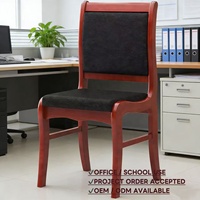 Chaise de bureau exécutive ergonomique moderne CAYID, structure en bois, design sans accoudoirs, pieds en bois - Pour la maison, le bureau, les écoles, les espaces commerciaux