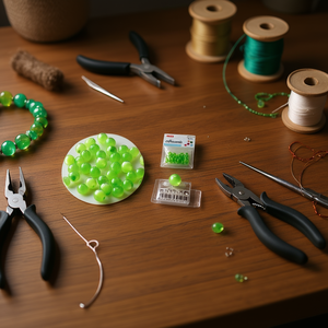 Perline Occhio di Gatto Verdi ILAN da 8mm per Creazione di Gioielli - Product Image 3