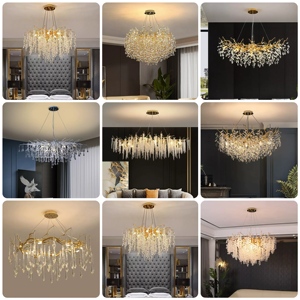 Nước Pháp Phong Cách Đèn Chùm Pha Lê Biệt Thự Sang Trọng Giọt Thiết Kế Với Có Thể Điều Chỉnh Chiều Cao Mới Đến Chi Nhánh-Phong Cách Lịch Thi Đấu - Product Image 1