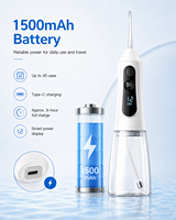 Irrigador Dental Eléctrico Portátil Inalámbrico IPX7 de 300ML para Limpieza de Dientes, OEM/ODM al por Mayor