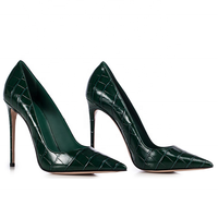 Fournisseur de chaussures en Chine, talons hauts en similicuir croco pour femmes