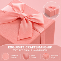 Kotak Penyimpanan Jam Tangan Mini Lucu Model Simpul Harga Pabrik Ukuran 7x7.5x10cm Kotak Dua Bagian Kotak Jam Tangan Aman Mewah dengan Bantal Spons