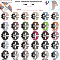 Bracelet de montre tressé en nylon tissé de luxe pour motif de montre Galaxy Bracelet à boucle magnétique 20mm pour Smart Watch Pro GT Series