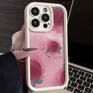เคสโทรศัพท์ลายดอกกุหลาบแดงสำหรับ iPhone 17 Pro Max/16 สไตล์ยุโรปและอเมริกา สำหรับ iPhone 15 ดีไซน์สร้างสรรค์ 14 ทันสมัยสำหรับ iPhone 13 - Product Image 2