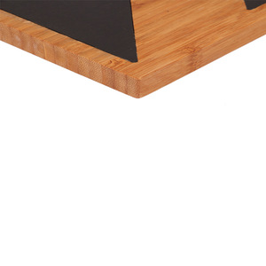 Planche à steak en bambou 330x235x19mm rectangulaire avec incrustation en ardoise pour servir et couper - Product Image 3