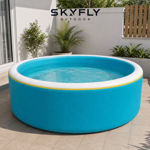 <span class=keywords><strong>Piscine</strong></span> gonflable ronde de 6,6 pieds de diamètre et 4 pieds de profondeur pour adultes, <span class=keywords><strong>piscine</strong></span> extérieure - Product Image 2