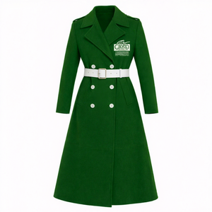 Abrigo de Lana de Alta Calidad para Mujer de la Hermandad Iota Phi Lambda, Abrigo Largo con Cinturón de la Hermandad IPL - Product Image 1