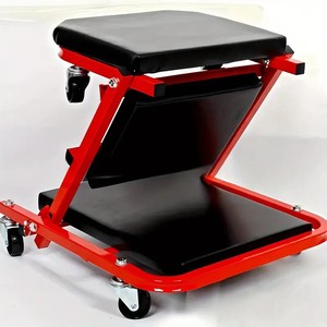 Banc de réparation automobile 36 pouces en cuir PU, chaise inclinable mobile pour atelier de maintenance automobile - Product Image 4