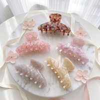 Ume Vente en gros personnalisé Grandes pinces à cheveux en acétate de cellulose écaille de tortue écologique pour femmes Cheveux épais