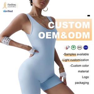 تحت اللولو مخصص للنساء الرياضة في الهواء الطلق سريع التجفيف اليوغا ارتداءها الظهر جوفاء خارج ركوب السراويل الكل في واحد بذلة اللياقة البدنية - Product Image 2