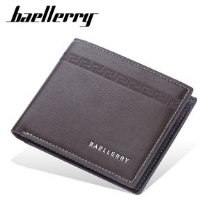 กระเป๋าสตางค์ผู้ชายแบบสั้นแบรนด์ Baellerry สีน้ำตาลเข้ม ทรงบางแนวนอน ช่องใส่บัตรหลายช่อง ใช้ได้ทุกวัน - Product Image 5