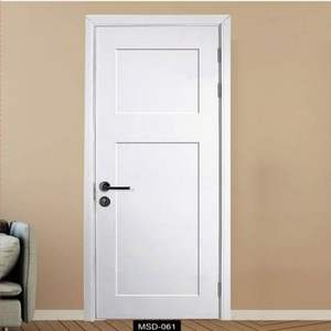 Porte en bois composite intérieure insonorisée, écologique, résistante à la déformation, en chêne, nettoyable, élégante et résidentielle - Product Image 2