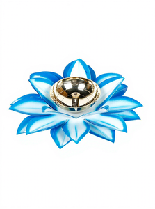 Lotus Brass Diya <b>Oil</b> <b>Lamp</b> Stand Kamal Patti Flower Deepak Decorative Brass <b>Oil</b> <b>Lamp</b> for Pooja Home Temple Tabletop Festival - Product Image 3