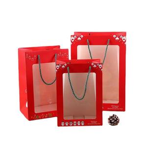 Nochebuena y otros clásicos festivos Ramo de ventana Caja de manzana Bolsa de regalo de Navidad Bolsa de compras de lujo - Product Image 1