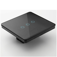 Cadre en verre trempé 3 gangues pour interrupteur mural tactile intelligent WiFi 10A pour maison connectée