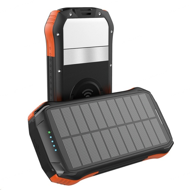 Portable PD22.5W Large Capacity 16000mAh USB Quick Charge Solar Charger Outdoor Solar Panel Power Bank High Lithium Battery