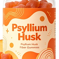 Gummies Détox Nettoyantes pour le Côlon, Fourniture d'Usine, Psyllium Husk+Graines de Lin, Véganes, Adultes, 60 Comprimés avec Gingembre et Magnésium