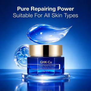 Crème pour le visage au tripeptide de cuivre 1 GHK Cu, hyaluronate de sodium, hydratation intense, réduit les ridules, répare la barrière cutanée - Product Image 1