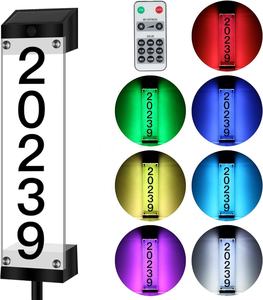 Shingel địa chỉ dấu hiệu cho ngôi nhà không thấm nước Số nhà cho ánh sáng bên ngoài lên tường gắn/Trong mặt đất 2 cách cho sân nhà đường phố - Product Image 2