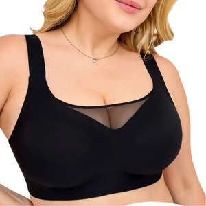 Reggiseno con logo personalizzato in gelatina senza soluzione di continuità con reggiseno profondo con reggiseno sportivo taglie forti per donne - Product Image 1