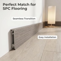 Zócalo de WPC Impermeable con Superficie de Grano de Madera para Proyectos de Suelos de Vinilo SPC