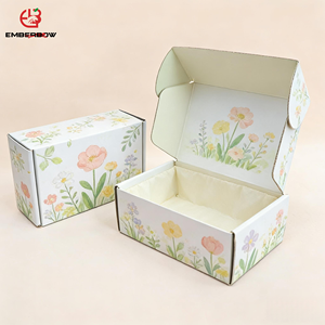 EBB Heavy-Duty Reusable Black Corrugated Recyclable Packaging Mailer Box <b>Small</b> Custom Printing Paper Cardboard for Shoes - Product Image 1