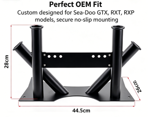 Support de cannes à pêche Sea-Doo GTX RXT RXP, porte-4 cannes, JSB, acier de qualité marine noir, pour la pêche en <span class=keywords><strong>jet</strong></span> ski - Product Image 2