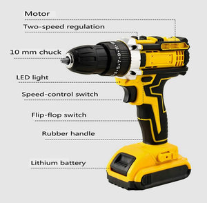 Xuyên biên giới mới khoan điện Lithium điện tuốc nơ vít đa chức năng dewei tay khoan điện nhà điện công cụ thiết lập - Product Image 3