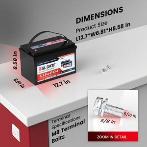 Batería de Fosfato de Hierro y Litio <span class=keywords><strong>BSLBATT</strong></span>, 12v 100ah, Batería Lifepo4 - Product Image 3
