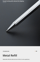 Stylo de détection de métaux ZAX, type à pression, stylo rechargeable pour les audits d'usine, stylo à bille à base d'huile personnalisable