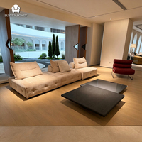 Ensemble de canapés italiens de luxe pour salon, fabriqué à Foshan, canapé de haute qualité pour grand appartement ou villa, mobilier de salon.