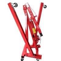 Grue hydraulique à moteur à levage rapide à 6 roues, certifiée CE, avec cadre en acier robuste de 2 tonnes et pompe à double vitesse