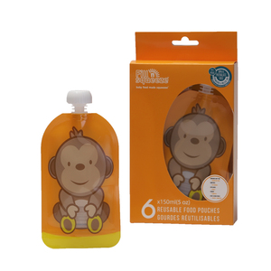 Gravure Printing Free Samples 4 Oz Plastic Baby Food Pouches Freezer Storage Bags Useful Reusable