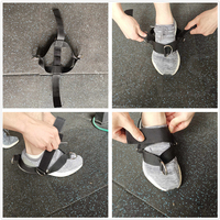 2026 Custom Kickback Équipement de sécurité pour la gym, Sangles de cheville rembourrées en Nylon Polyester, Antidérapantes et réglables pour la musculation avec câble