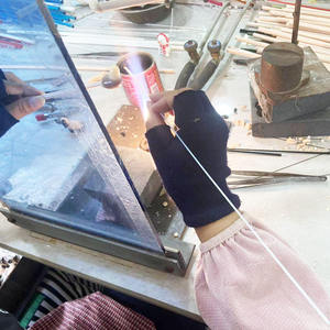 공장 직영 도매 수공예 유리 피규어 동물 강아지 제품 예술적인 사랑스러운 작은 강아지 유리 조각상 - Product Image 6