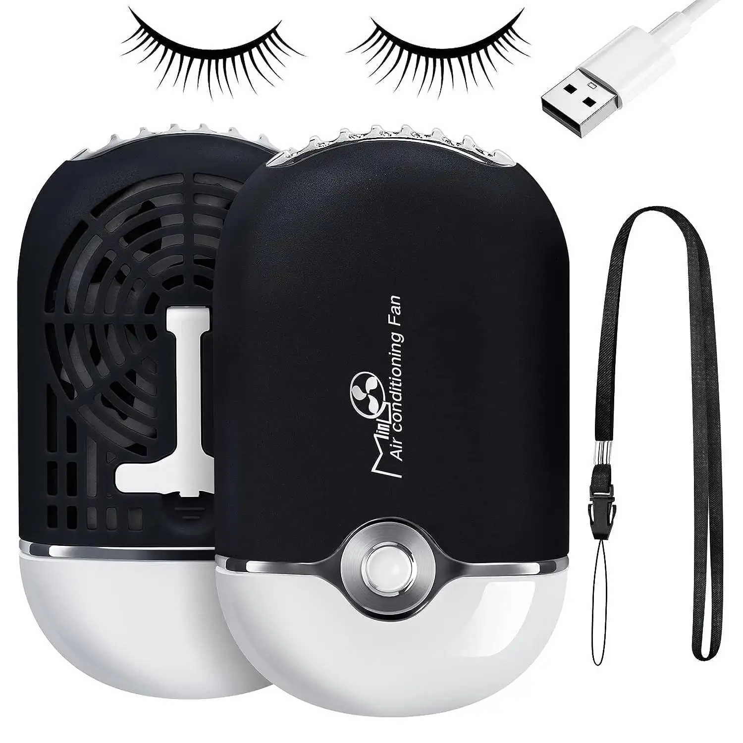 Wimper Fan Lash Droger Voor Wimper Extensions Mini Usb Draagbare Lash Fans Oplaadbare Lash Föhn Bladloze Handheld Ventilator