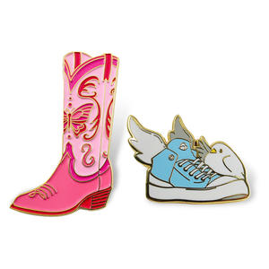 Broche de haute qualité en forme de fer à <span class=keywords><strong>cheval</strong></span> personnalisée, badge de botte western, broche pour chaussures de femmes - Product Image 1