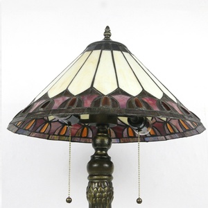 LongHuiJing 16 Inch European Lamp Cone Stained Glass Adjustable Table Lamp Flexible Eco-Friendly E26 LED Classic Desk Reading - Product Image 4
