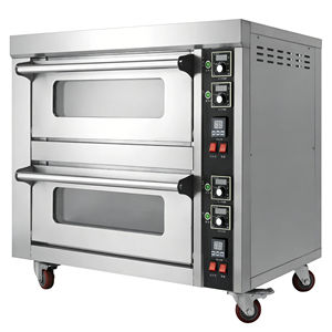 เตาอบเบเกอรี่ไฟฟ้าสองชั้นพร้อมหน้าต่างกระจก - ระบบทำความร้อนบน/ล่างแยกอิสระ ควบคุมอุณหภูมิอัจฉริยะ - Product Image 1