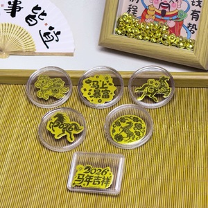 Vente en gros d'autocollants pour téléphone portable en or pur 999 pour la nouvelle série Année du Cheval avec 2 mg d'autocollants de dessin animé autocollants - Product Image 4